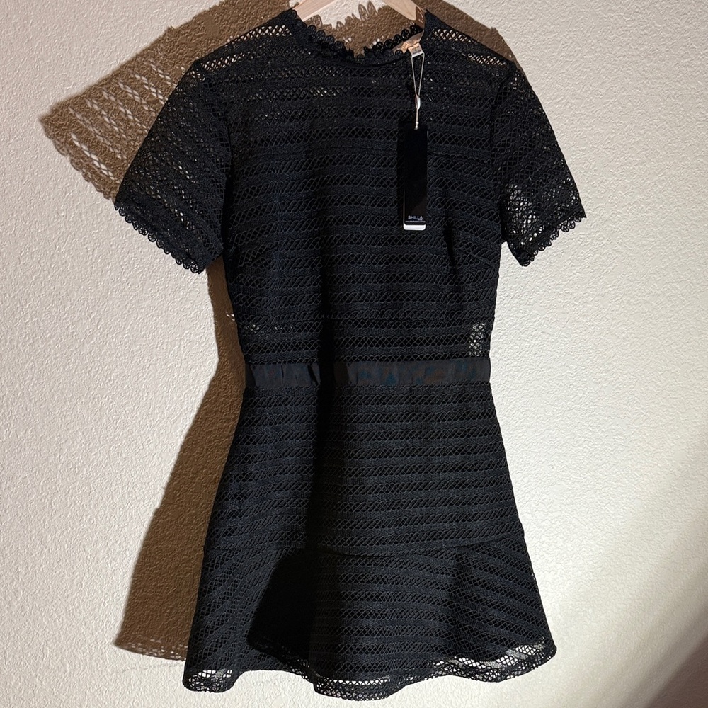 Elegant Black Lace Dress size L